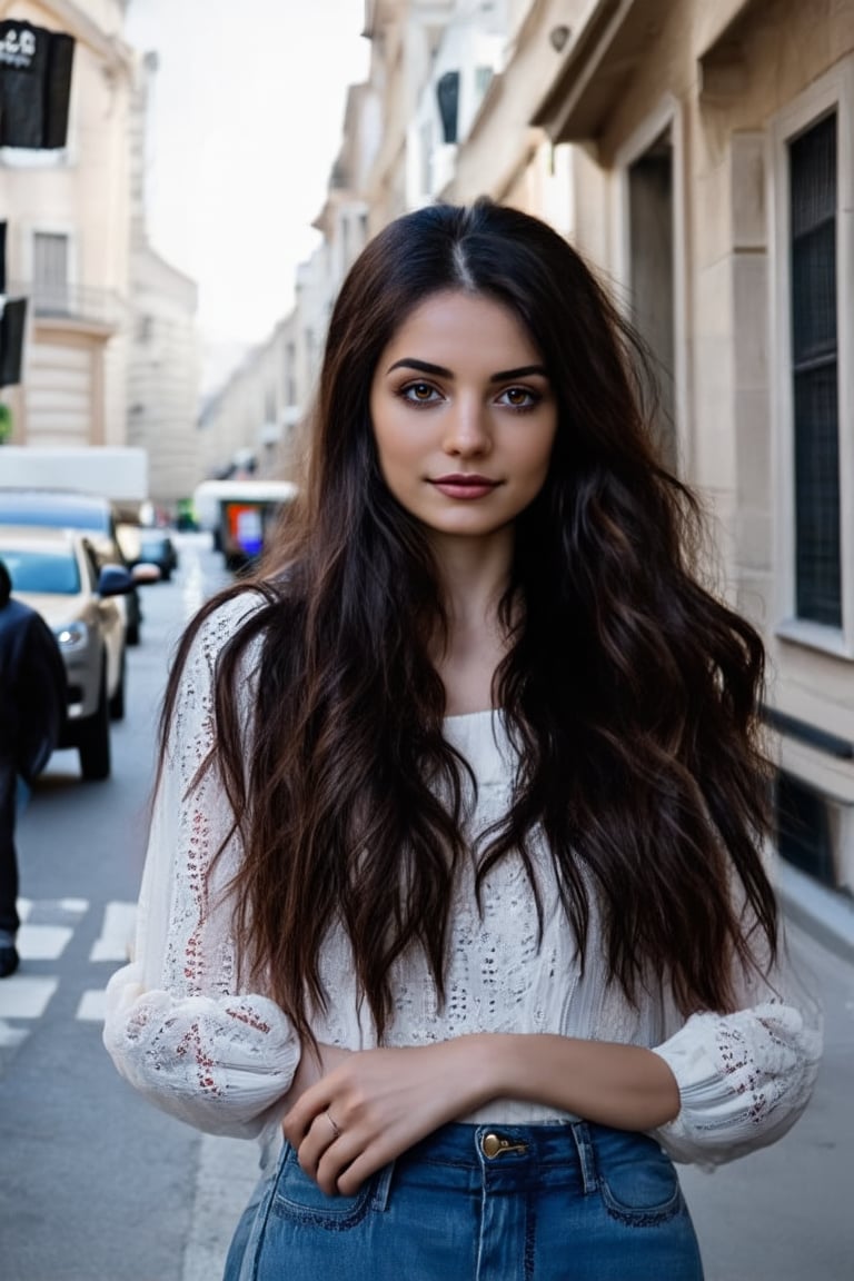 Beautiful woman on the street


