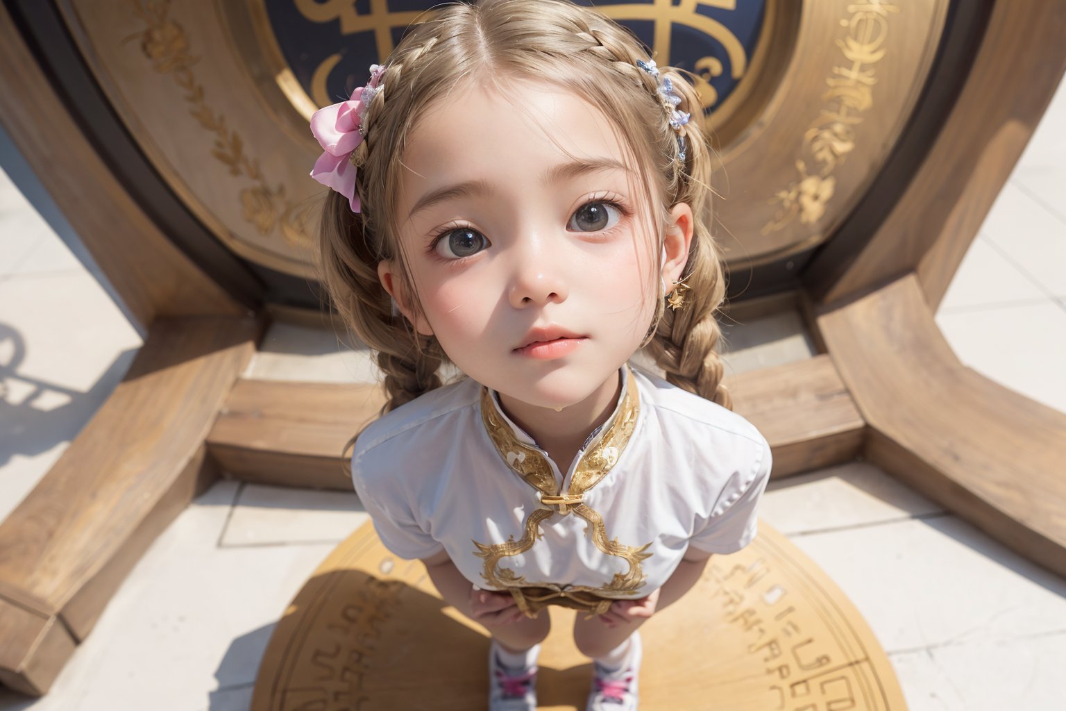 Envision a cute little girl,  with blonde hair,  blue eyes by LUCIAN on Tensor.Art