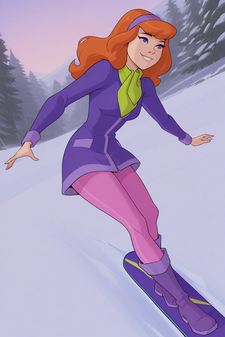 daphne blake,  riding a snowboard,  snow by humulone on Tensor.Art