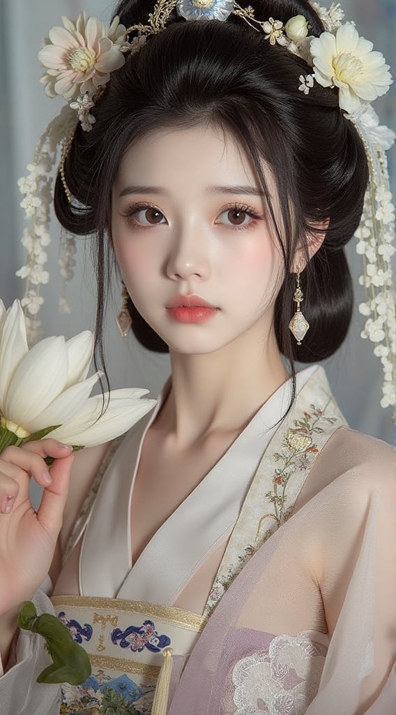 hanfu,1girl,solo,Masterpiece, photography, realism, detailed, 4K, official art,