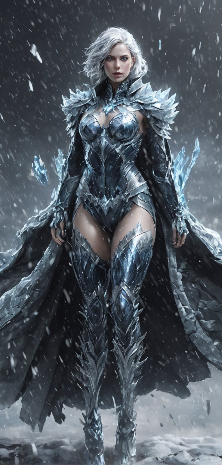 (extremely detailed 8k wallpaper),  a medium full body photo of ice of justice league,  intricate by viper_66789(akr) on T...