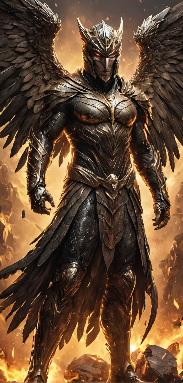 (extremely detailed 8k wallpaper), a medium full body photo of hawkman,intricate, highly detailed, dramatic, in hawkman costume,wearing hawk man mask,screaming