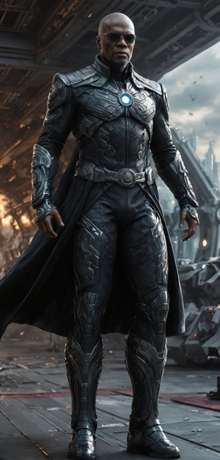 (extremely detailed 8k wallpaper),  a medium full body photo of nick fury ,  intricate by viper_66789(akr) on Tensor.Art