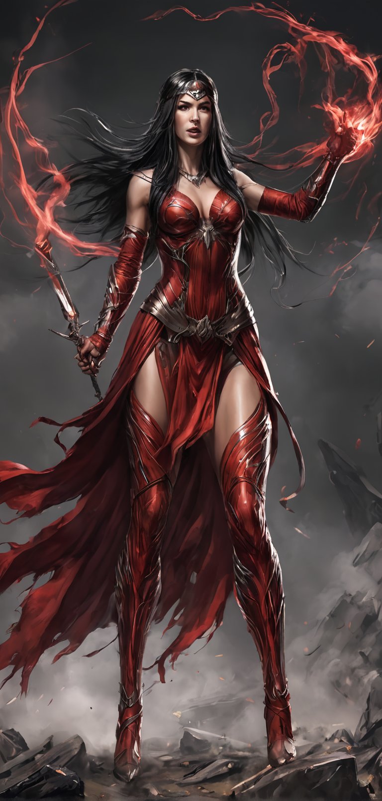 (extremely detailed 8k wallpaper),  a medium full body photo of elektra,  intricate by viper_66789(akr) on Tensor.Art