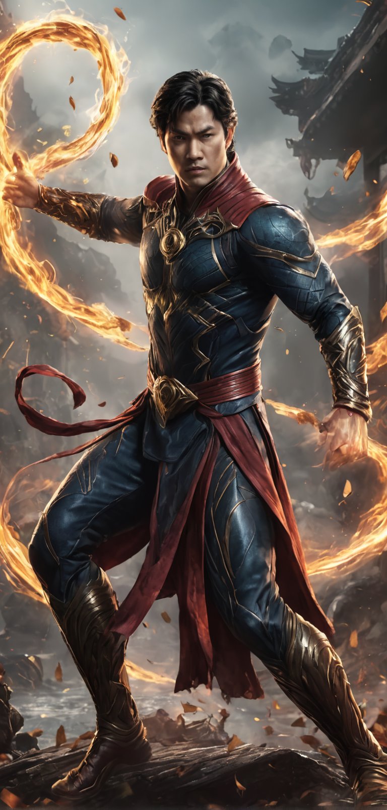 (extremely detailed 8k wallpaper),  a medium full body photo of shang chi ,  intricate by viper_66789(akr) on Tensor.Art