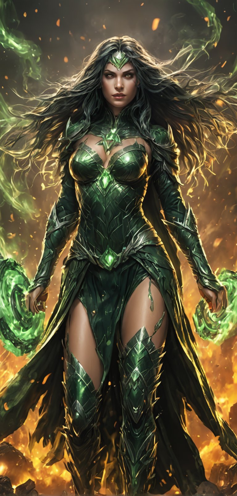 (extremely detailed 8k wallpaper),  a medium full body photo of fire of justice league,  intricate by viper_66789(akr) on...
