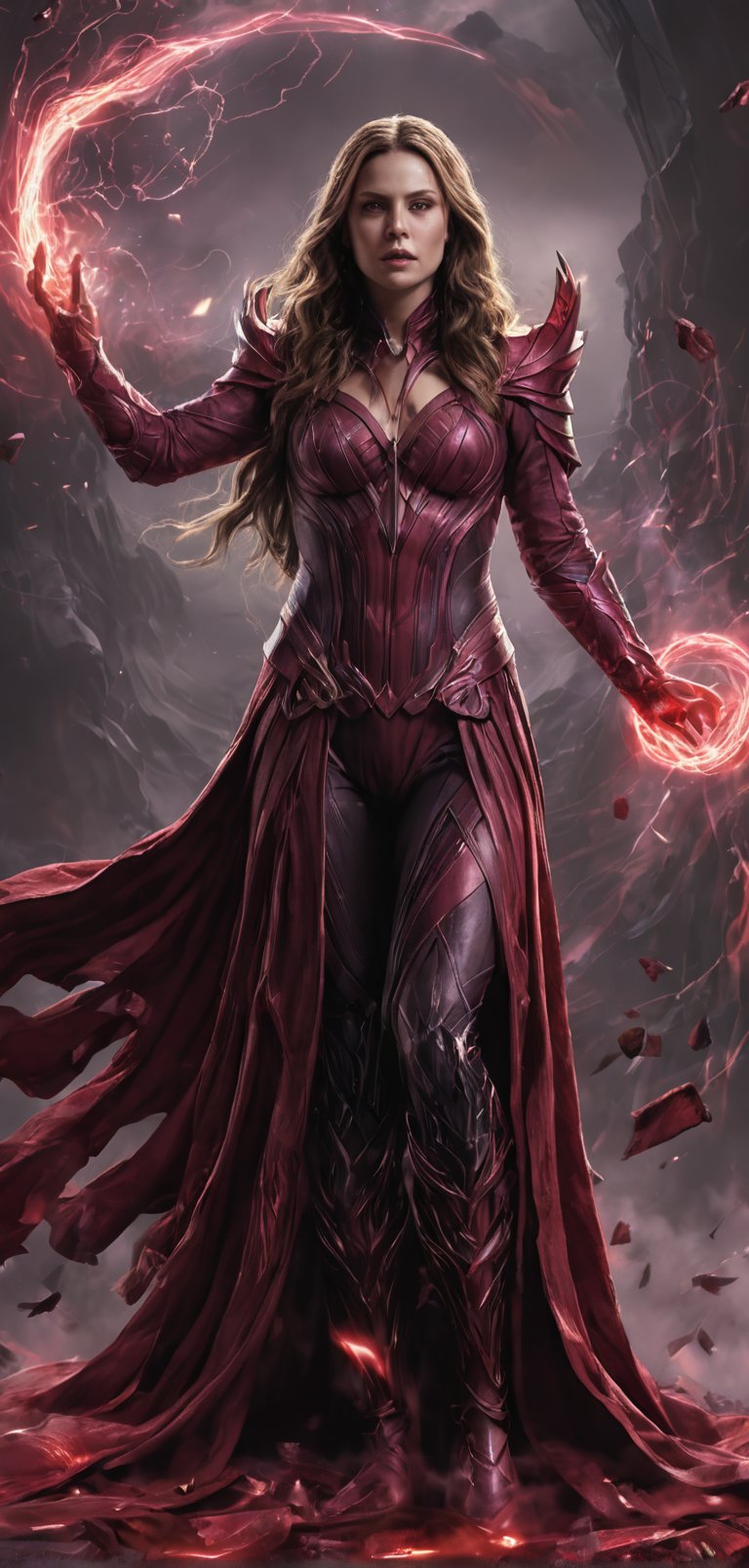 (extremely detailed 8k wallpaper),  a medium full body photo of scarlet witch ,  intricate by viper_66789(akr) on Tensor.Art