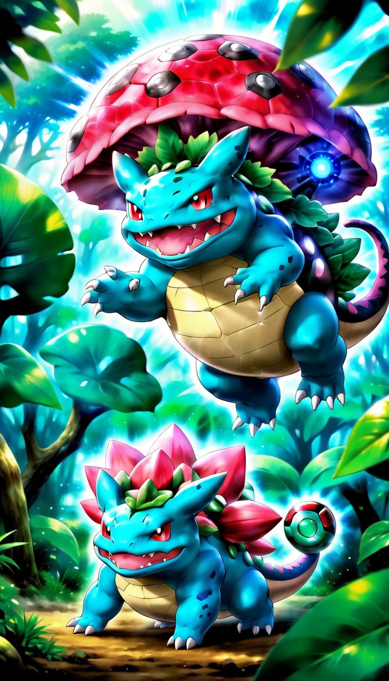 "Envision venusaur, the iconic Pokémon, 