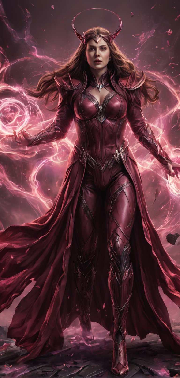 (extremely detailed 8k wallpaper),  a medium full body photo of scarlet witch ,  intricate by viper_66789(akr) on Tensor.Art