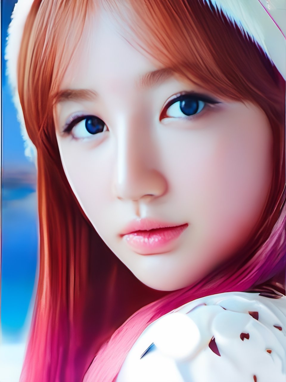 Masterpiece, best quality, official art, very detailed cg 8k wallpaper, (petals) (detailed ice), crystal texture skin, cold pressed, (fox ears), (pink hair), long hair, messy hair, blue eyes, looking at the audience, very delicate and beautiful, water, (beautiful eyes), highly detailed, movie lighting, (beautiful face), fine water surface, (original character painting), ultra detailed, Incredibly meticulous, (extremely delicate and beautiful), beautiful and meticulous eyes, (the best quality)
,LinkGirl,xxmixgirl