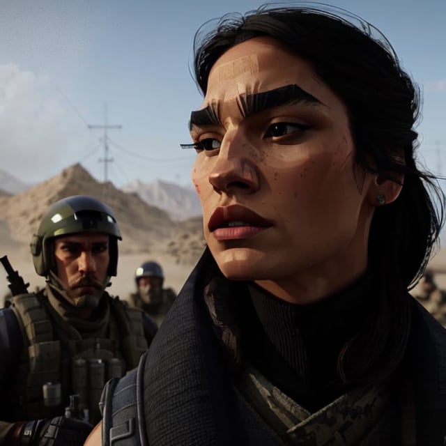 full format portrait of Modern Warfare,  realistic skin,  Meybis Ruiz Cruz by style_Test on Tensor.Art