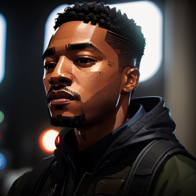 full format Modern Warfare still of Algee Smith,  realistic skin,  Meybis Ruiz Cruz by style_Test on Tensor.Art