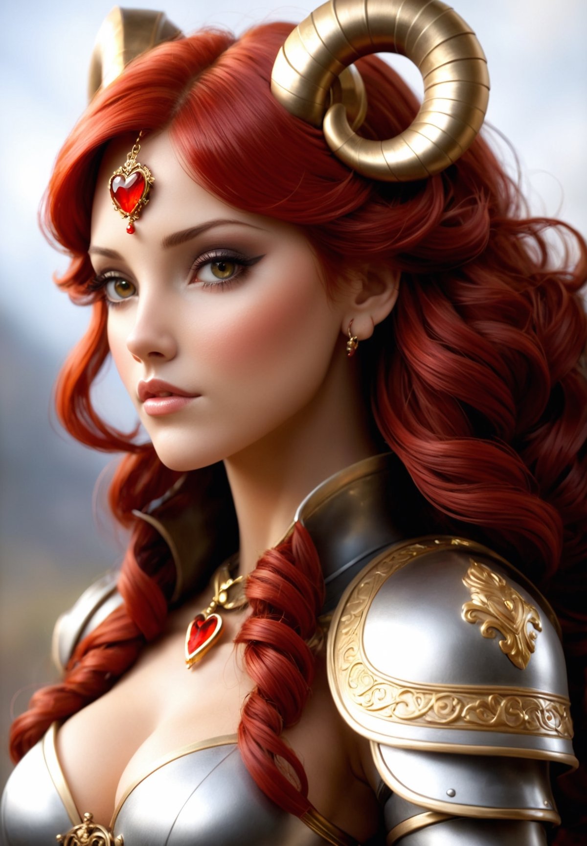 "Crea un character sheet completo para la versión femenina del Caballero de Aries,  {nombre de la caballera}. Este charact...