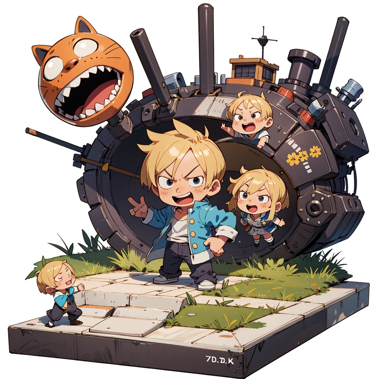 Sanji One Piece manga character, (white background: 1.2), ridiculous, high resolution, super detailed, chibi, (diorama: 1.4), miniature, BREAK
3d style, enhanced all,