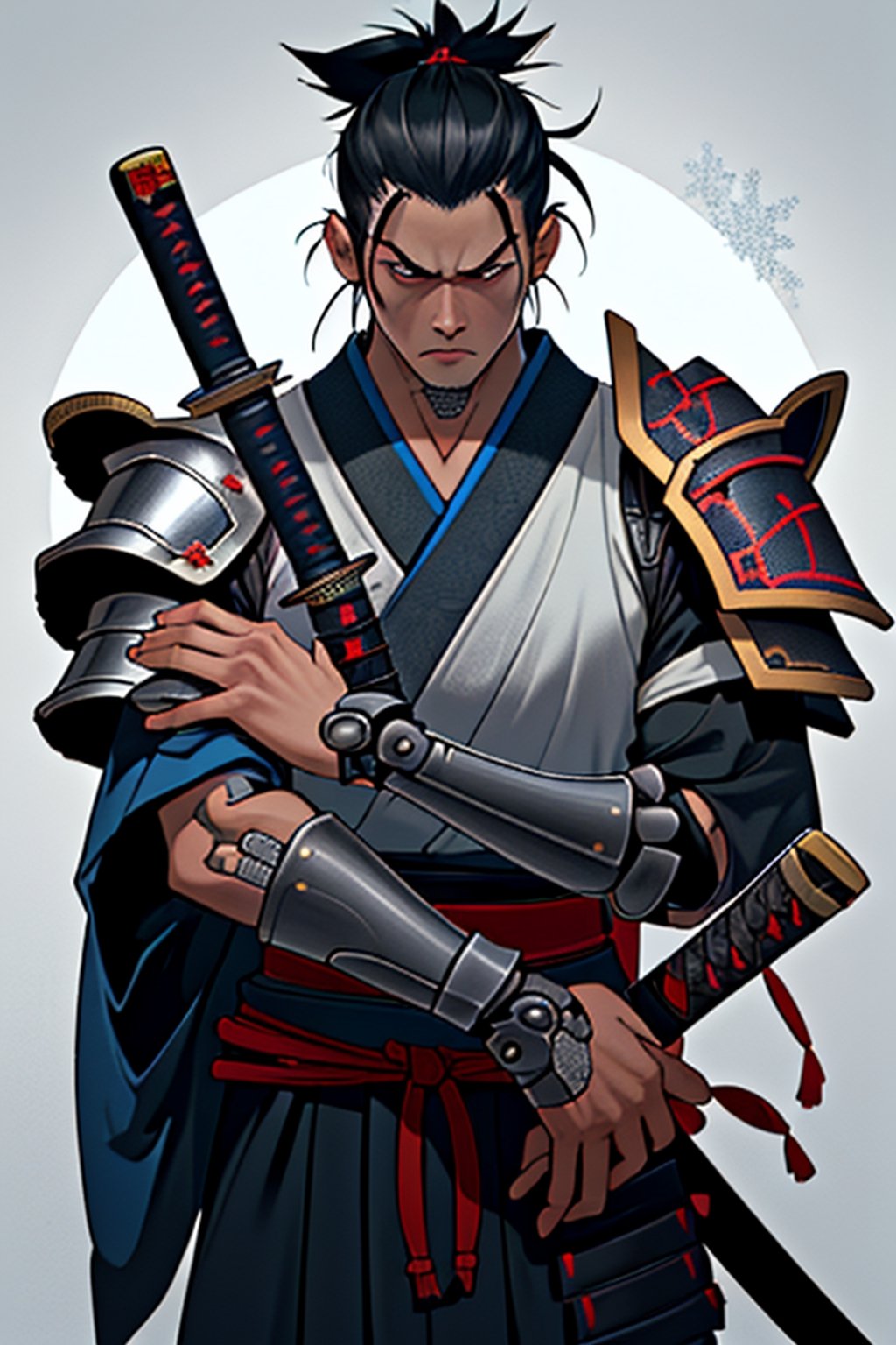 male samurai,  cyborg,  armor by The Ronin on Tensor.Art