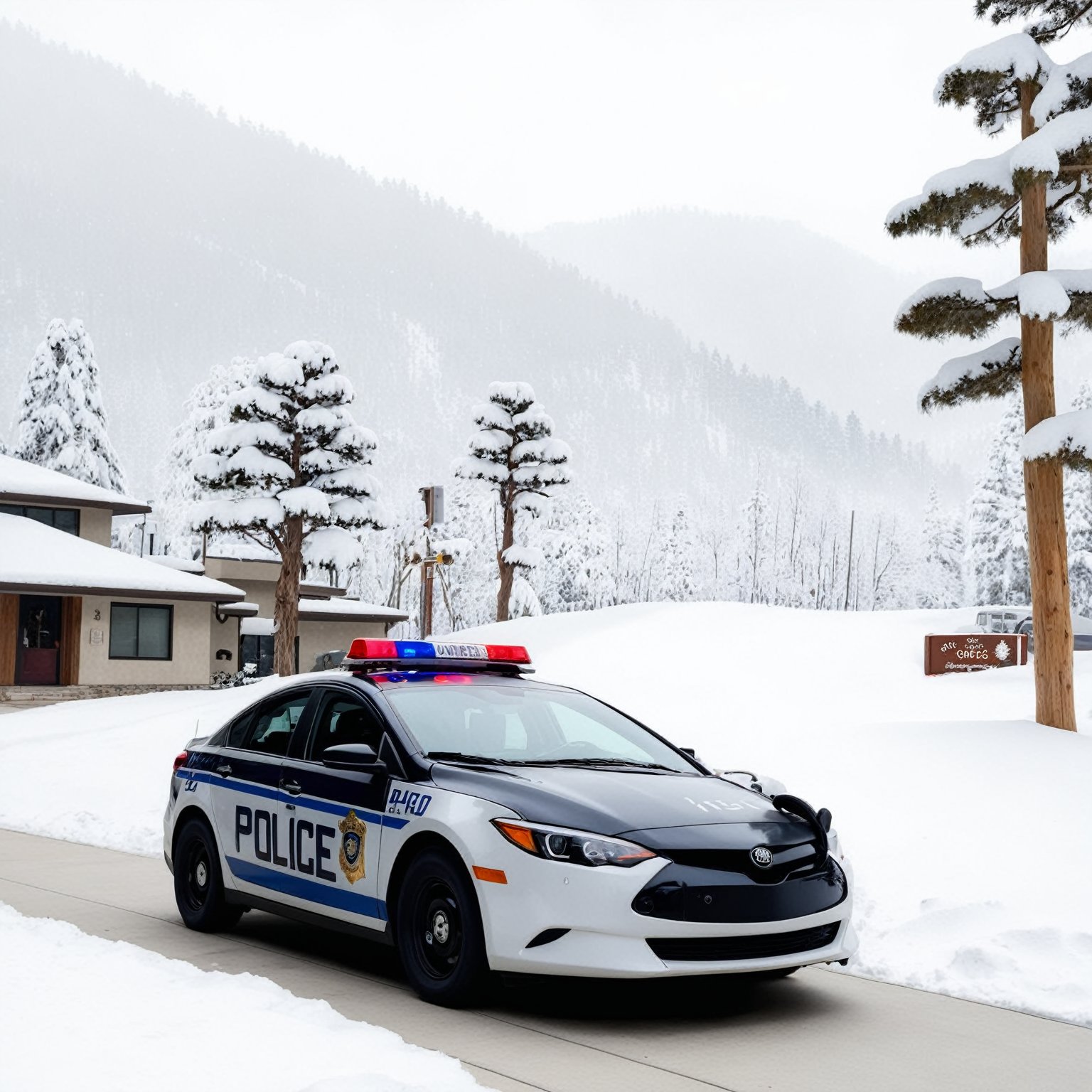 Hyper-Realistic photo of a beautiful LAPD police officer in a winter resort,20yo,1girl,solo,LAPD police uniform,cap,detailed exquisite face,soft shiny skin,smile,looking at viewer,Kristen Stewart lookalike,cap,sunglasses,fullbody:1.3
BREAK
backdrop:winter resort center,snow,road,police car,tree,[cluttered maximalism]
BREAK
settings: (rule of thirds1.3),perfect composition,studio photo,trending on artstation,depth of perspective,(Masterpiece,Best quality,32k,UHD:1.4),(sharp focus,high contrast,HDR,hyper-detailed,intricate details,ultra-realistic,kodachrome 800:1.3),(cinematic lighting:1.3),(by Karol Bak$,Alessandro Pautasso$,Gustav Klimt$ and Hayao Miyazaki$:1.3),art_booster,photo_b00ster, real_booster,w1nter res0rt