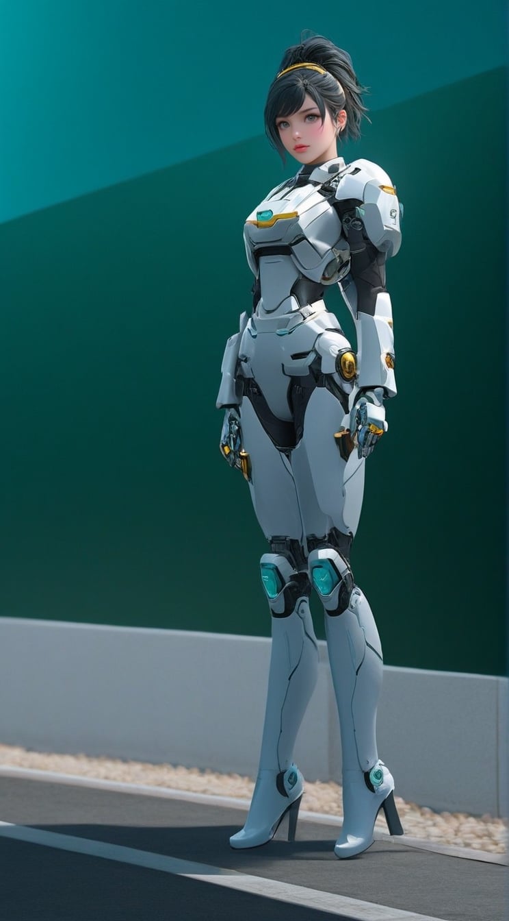 Highly detailed portrait of a cyborg girl standing in front of a resort center,20yo,clear facial features,model body,detailed hair,(backdrop: complex city street),(Turquoise,Baby Blue,Mustard Yellow,Gray color),(perfect hands:1.2),perfect body proportions,form-fitting mecha armor
BREAK 
anime vibes,(fullbody wide shot),rule of thirds,studio photo,hyper-realistic,masterpiece,HDR,trending on artstation,8K,Hyper-detailed,intricate details,cinematic lighting,(kirishima touka:1.2),ani_booster, art_booster,real_booster,H effect,w1nter res0rt