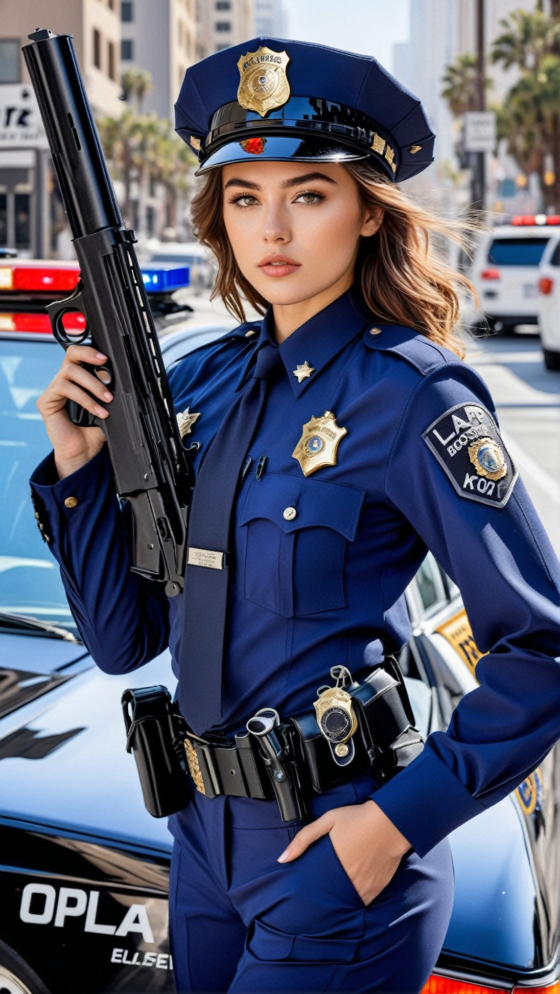 Ultra-realistic photo of a LAPD police officer,  20yo,  1girl by EclipseKww on Tensor.Art