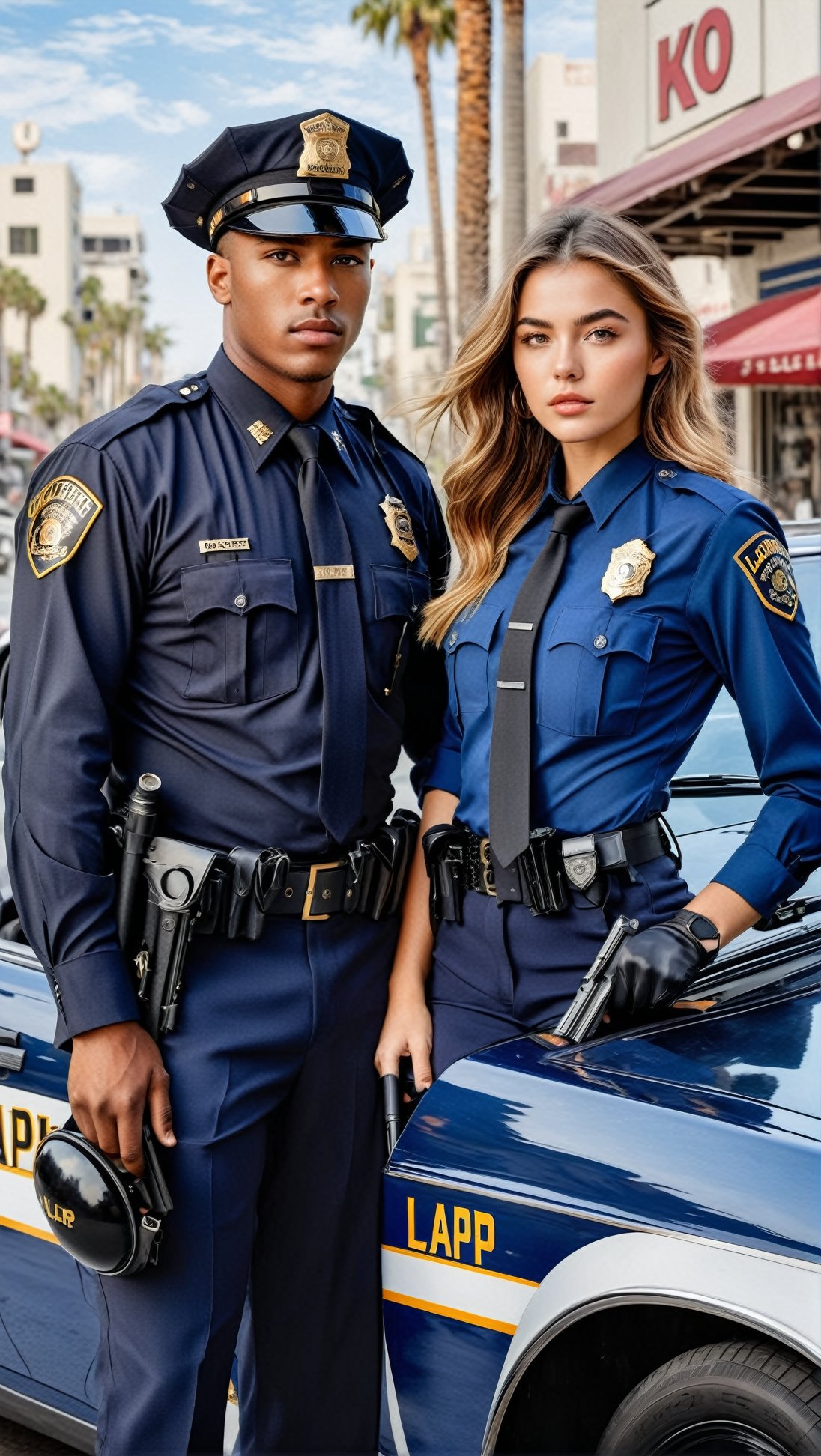 Ultra-realistic photo of a LAPD police officer,  20yo,  1girl by EclipseKww on Tensor.Art