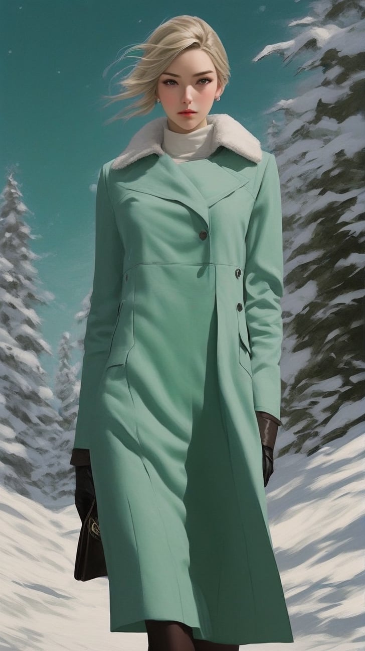 Hyper-realistic portrait of a sophisticated girl,20yo,standing in snow road,alluring neighbor's wife,clear facial features,detailed exquisite face,perfect female form,hourglassfigure,elegant jacket on dress,detailed backdrop,(Aqua Blue,Raspberry Red,Mint Cream,Hazel Brown color),
trending on artstation,perfect composition,cinematic lighting,anime vibes,claymore,upperbody shot
BREAK A realistic photo of snow road in winder resort1,snow,tree,winter resort1,hyper detailed,16K,HDR,hyper-realistic,sharp focus,high contrast