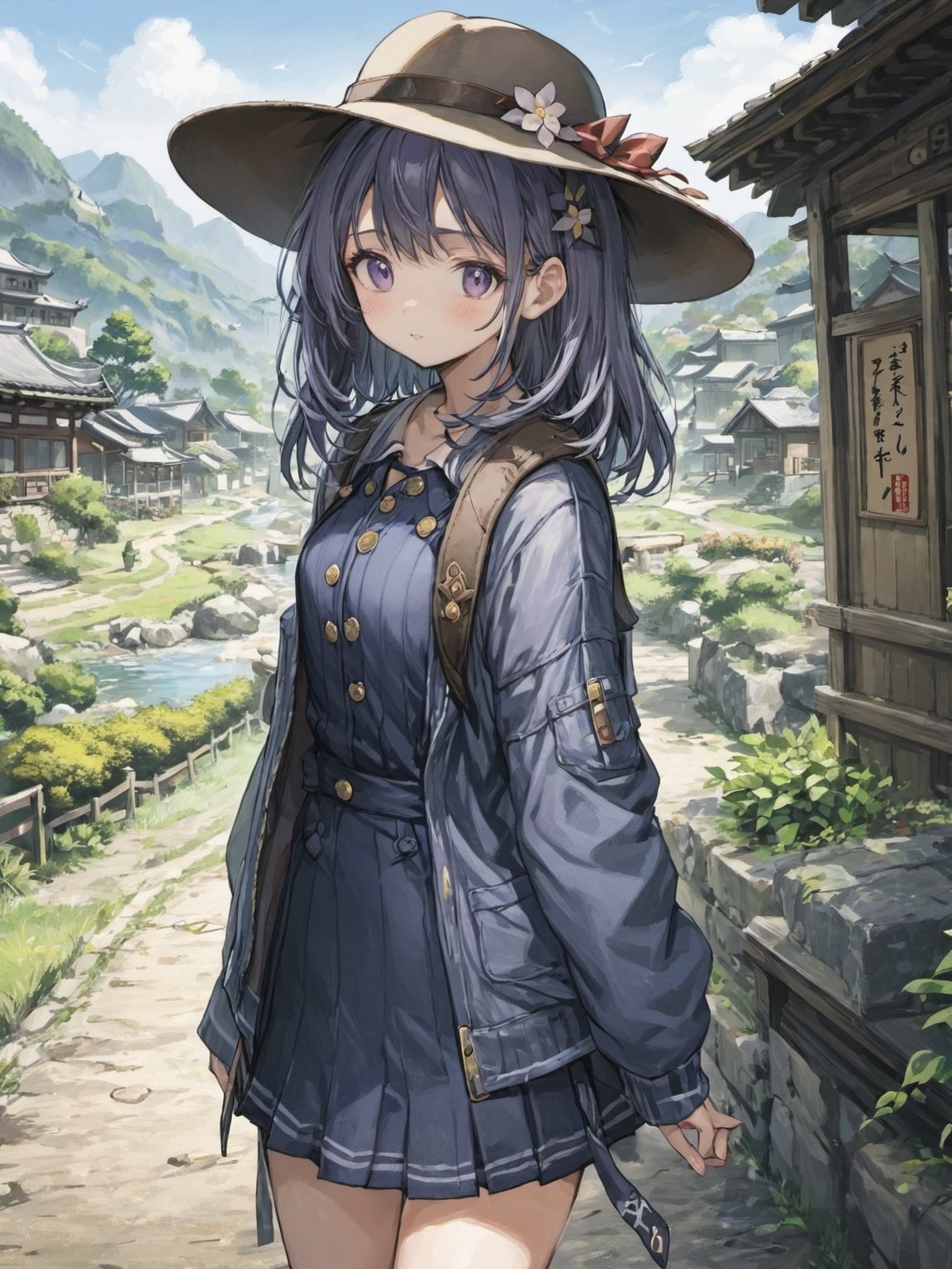 //Quality,
(masterpiece), (best quality), 8k illustration
,//Character,
1girl, solo, cowboy_shot, shidare hotaru
,//Fashion,

,//Background,
outdoors
,//Others,
