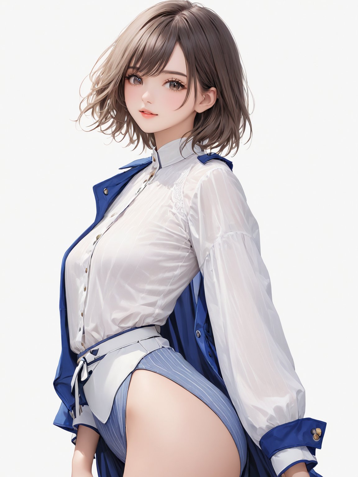 score_9,score_8_up,score_7_up,score_6_up, masterpiece, best quality, detailmaster2, 8k, 8k UHD, ultra detailed, ultra-high resolution, ultra-high definition, highres 
,//Character, 1girl, solo 
,//Fashion, 
,//Background, white_background ,//Others, ,Expressiveh, ,2b-Eimi, cowboy_shot, looking_at_viewer