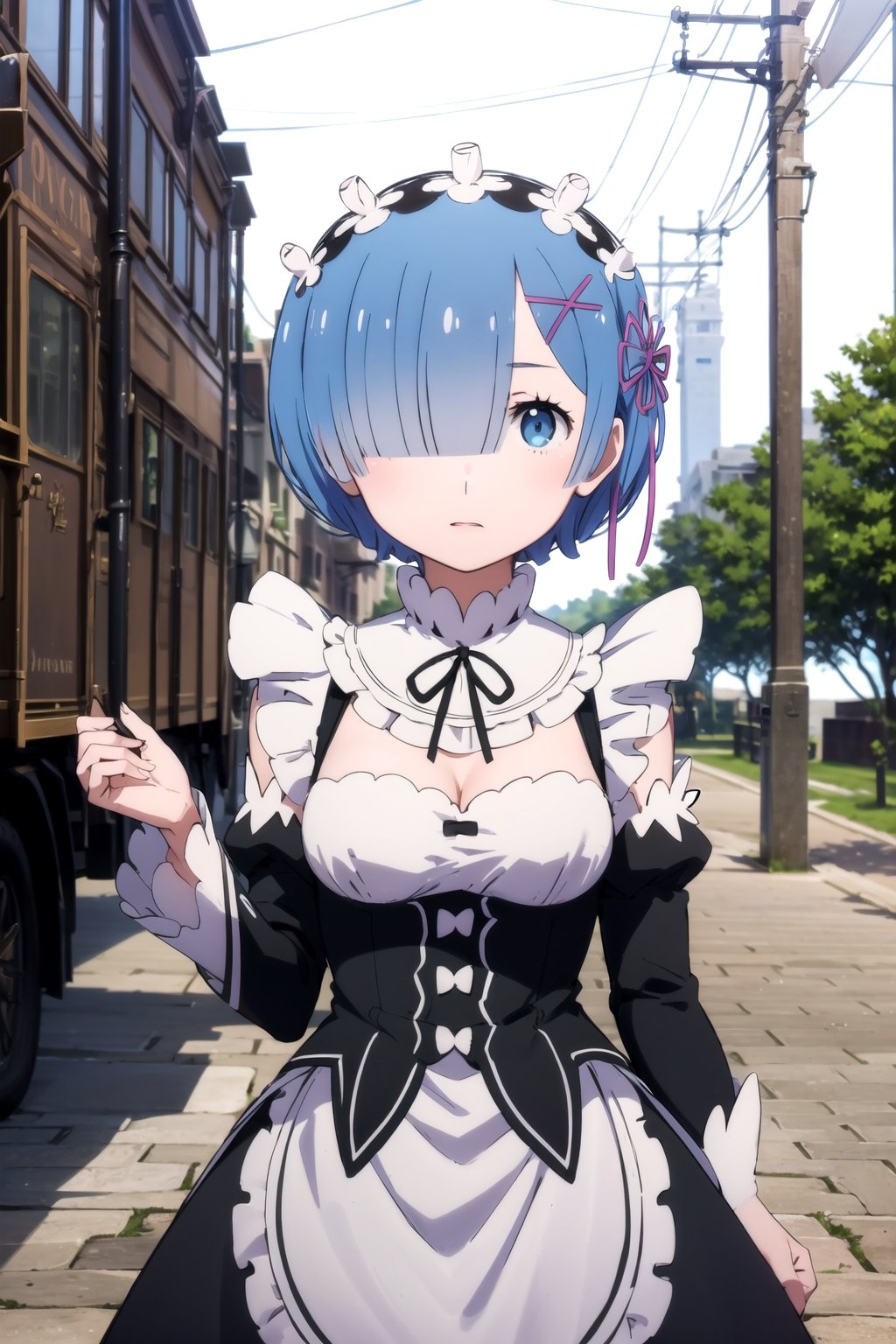 //Quality,
masterpiece, best quality
,//Character,
1girl, solo
,//Fashion,
,//Background,
white_background, simple_background
,//Others,
,rem, roswaal mansion maid uniform, maid headdress