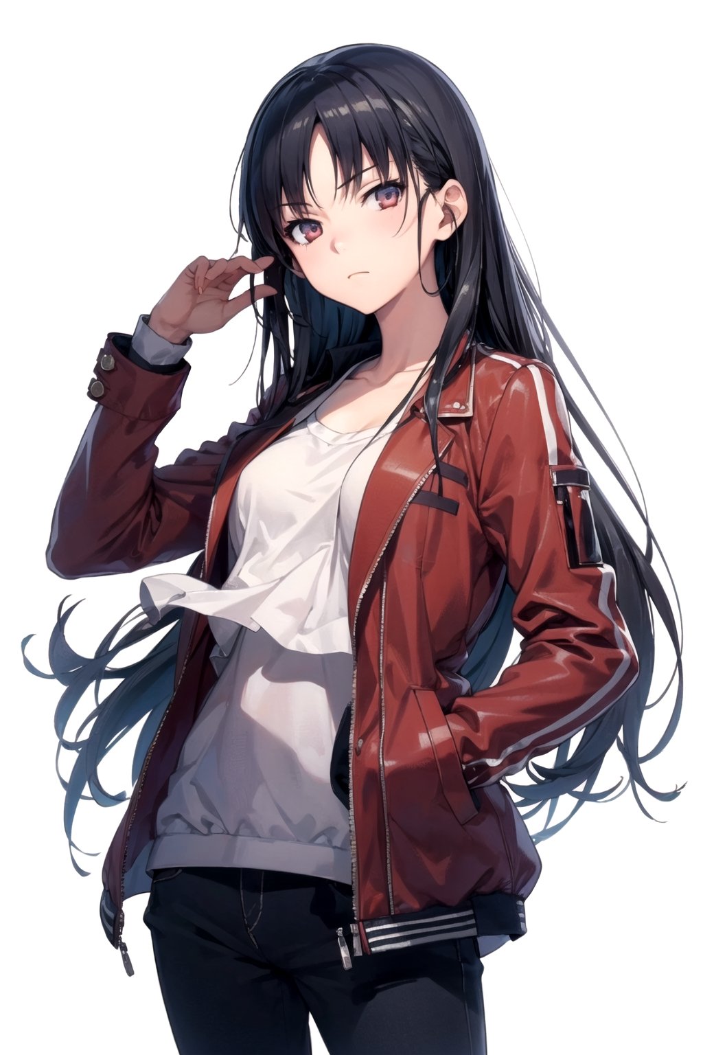 //Quality,
masterpiece, best quality
,//Character,
1girl, solo
,//Fashion,
,//Background,
white_background, simple_background
,//Others,
,Suzune Horikita, jacket