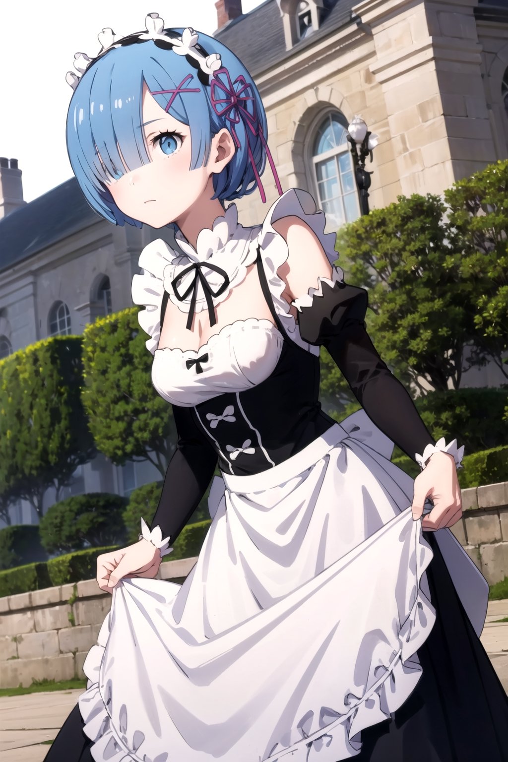 //Quality,
masterpiece, best quality
,//Character,
1girl, solo
,//Fashion,
,//Background,
white_background, simple_background
,//Others,
,rem, roswaal mansion maid uniform, maid headdress