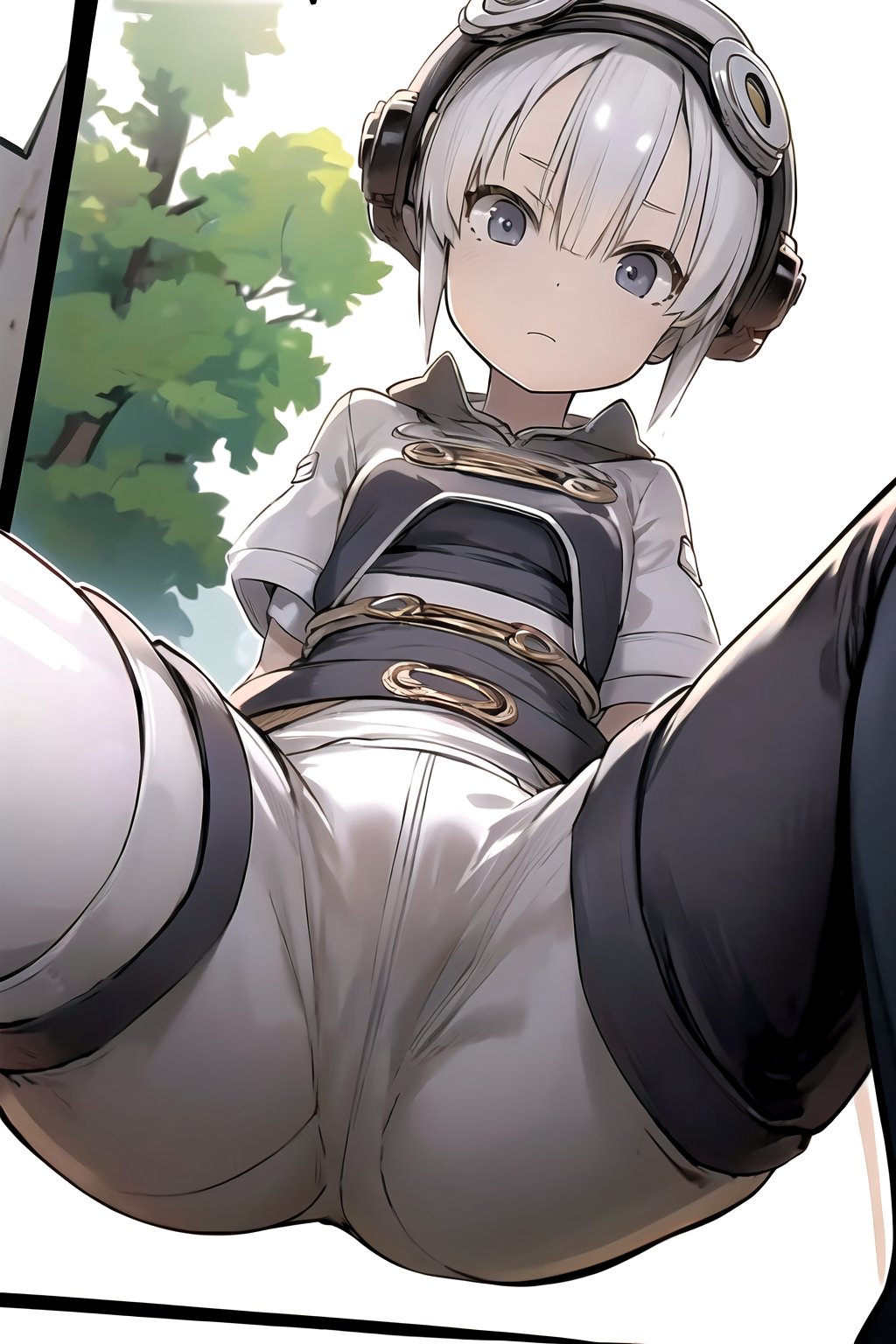 //Quality,
masterpiece, best quality
,//Character,
1girl, solo
,//Fashion, 
,//Background,
white_background
,//Others,
,spread legs
,Tepaste \(made in abyss\)