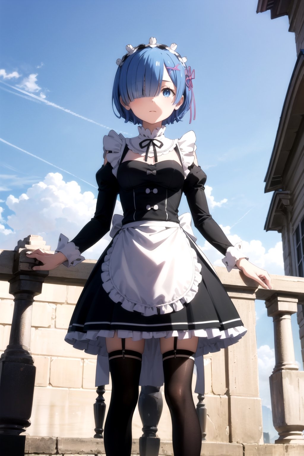 //Quality,
masterpiece, best quality
,//Character,
1girl, solo
,//Fashion,
,//Background,
white_background, simple_background
,//Others,
,rem, roswaal mansion maid uniform, maid headdress