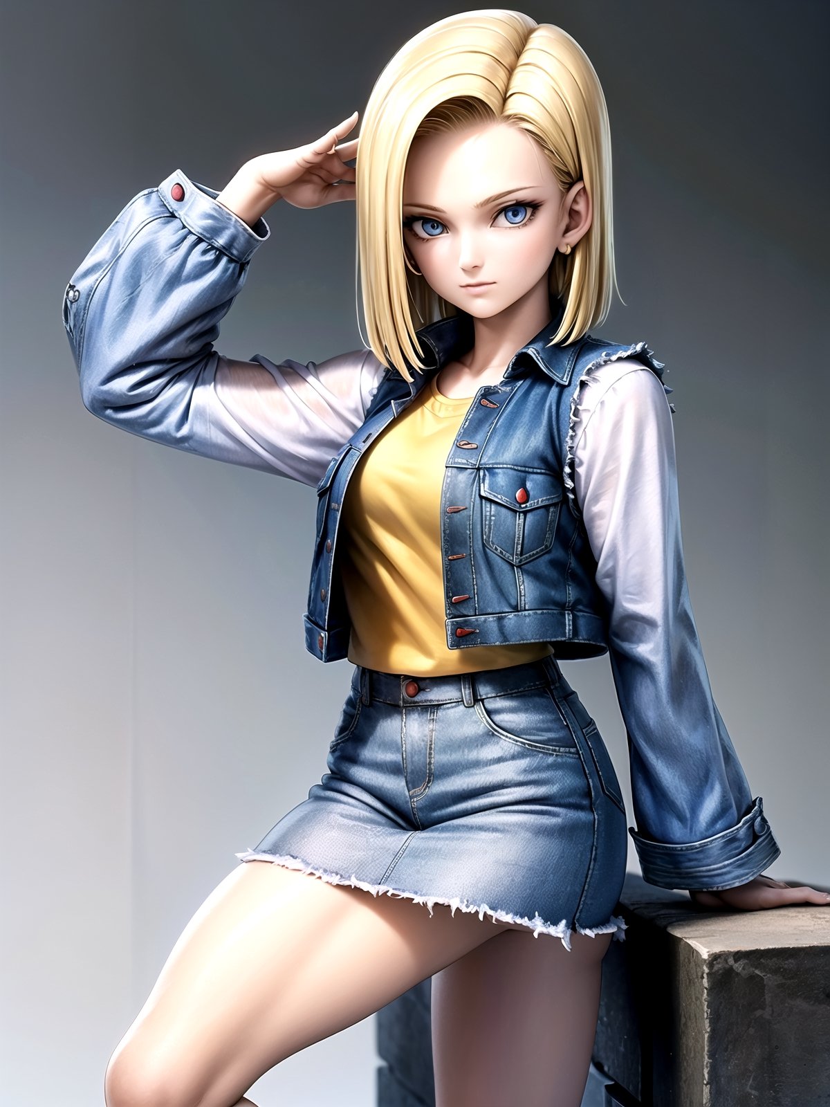 //Quality,
masterpiece, best quality
,//Character,
1girl, solo
,//Fashion,
,//Background,
,//Others,
Android18DB,striped_sleeves,long_sleeves, denim_jacket,vest,earrings, superpower