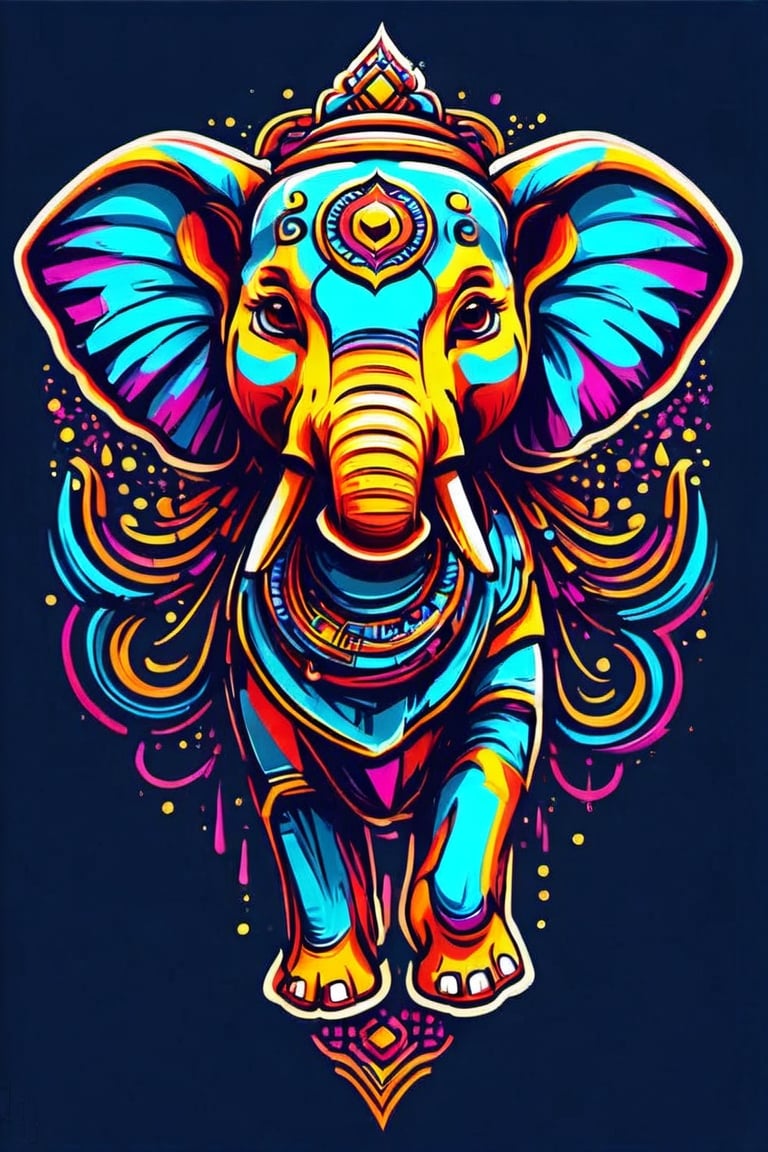 Create an image of a mascot that draws inspiration from a biomechanical elephant, featuring a fusion of organic and metallic components, emit mesmerizing fractal designs. Bright background, Elegant, sophisticated, intricate line work, ornate details, muted color scheme. Art and mathematics fusion, hyper detailed, trending at artstation, sharp focus, studio photography, intricate detail, highly detailed, centered, perfect symmetrical, plain design,tshirt design,8k,high_resolution,make_3d,DonML4zrP0pXL