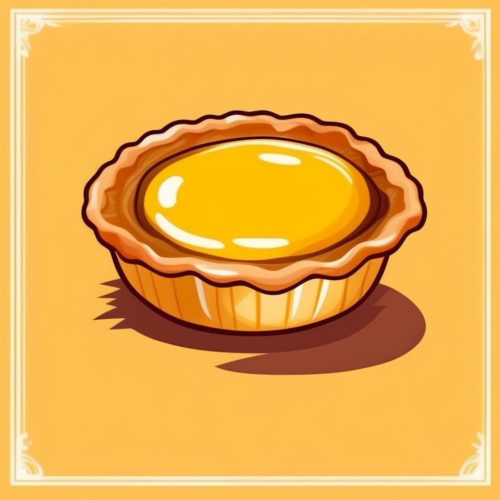 Portuguese egg tart, vector, illustration,White thick line border,cartoon style, vector style,
8k,white_background,p1c4ss0,simple_vector