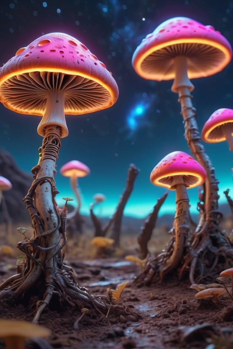 (masterpiece,  best quality),  alien mushrooms on the ground by Fidelkus on Tensor.Art