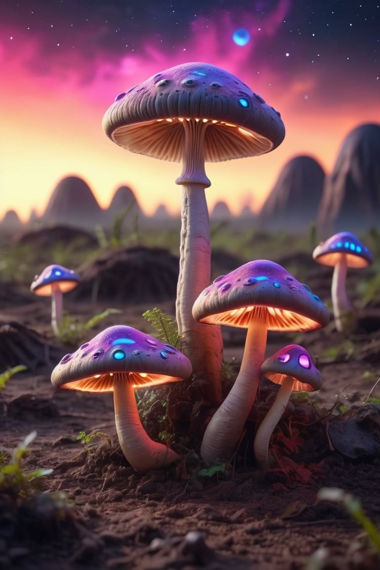 (masterpiece,  best quality),  alien mushrooms on the ground by Fidelkus on Tensor.Art