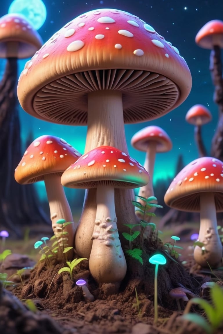 (masterpiece,  best quality),  alien mushrooms on the ground by Fidelkus on Tensor.Art