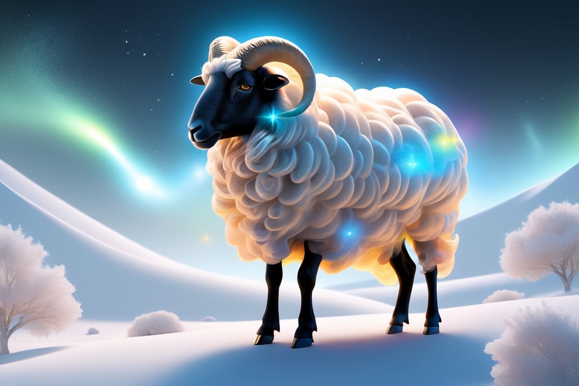 A sheep has gone missing. Shepherd. milk and honey. The person on the desert, male, full body, furry skin, fantasy, subsurface scattering, perfect anatomy, glow, bloom, bioluminescent liquid, zen style, still film, cold color, l vibrant and volumetric light (masterpiece, top quality, best quality, official art, beautiful and aesthetic: 1.2), extremely detailed, (abstract, fractal art: 1.3), colorful hair, more detailed, detailed_eyes, snowing, smoke bubbles, light particles, 33 year old male face, perfect body, five fingers, perfect hands, anatomically perfect body, sexy posture, (black eyes), (gray hair), very long hair, long white simple dress, white shorts, dynamic angle, depth of field, hyper detailed, highly detailed, beautiful, small details, ultra detailed, best quality, 4k,((full body)), face to jesus,photo r3al