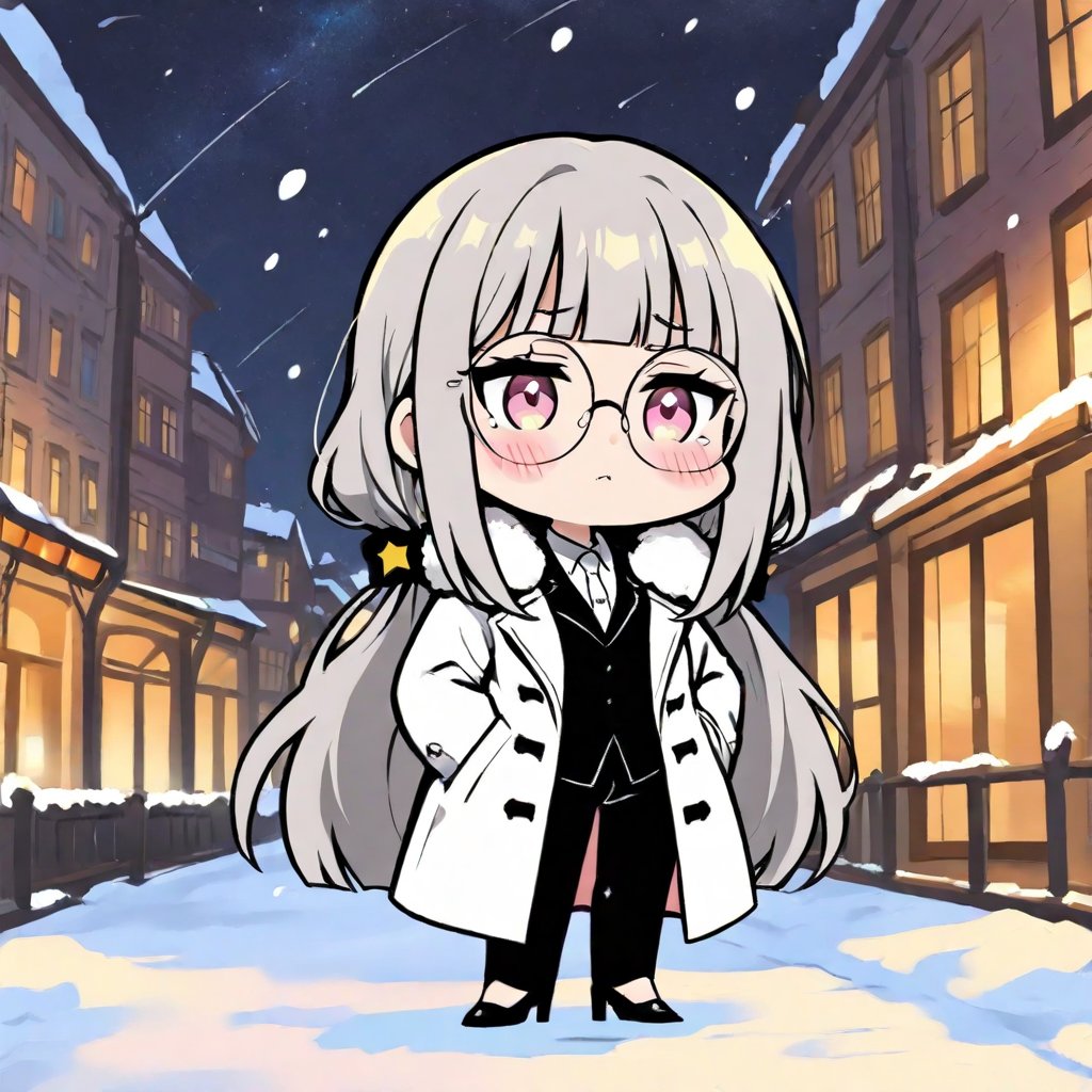 1girl,  (cute girl),  (light gray hair) by 七瀬丸 on Tensor.Art