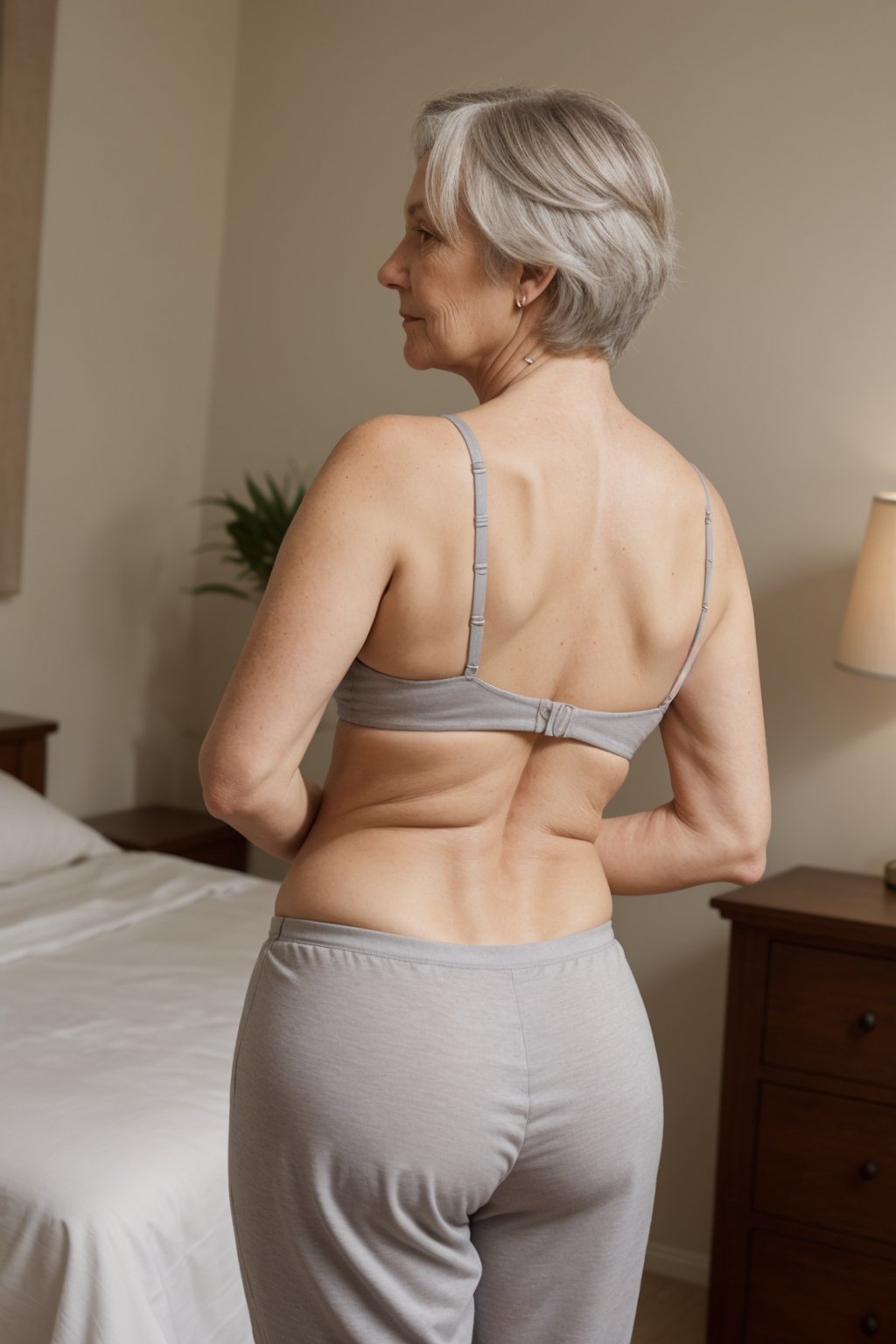 masterpiece,  (((older woman in her 50s))),  grey hair by AI_Lusting on Tensor.Art