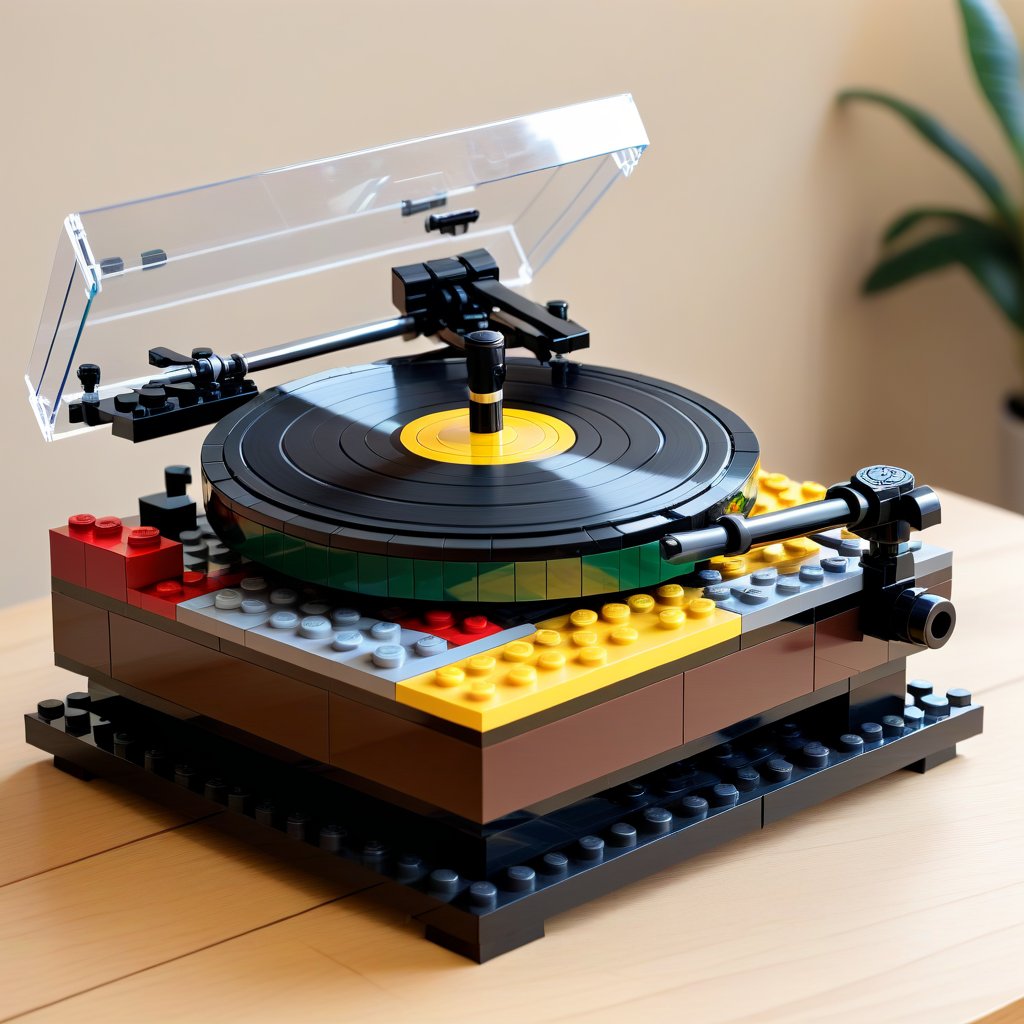 Vinil turntable made of lego