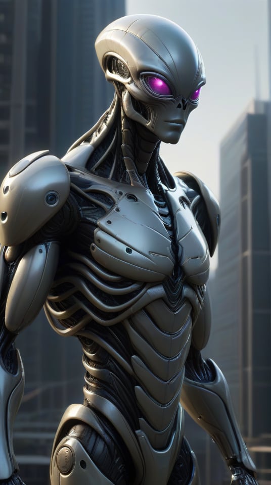 alien_golem_abomination_zatyro,  athletic,  light gold and light_grey color by Lightdreams.AI on Tensor.Art