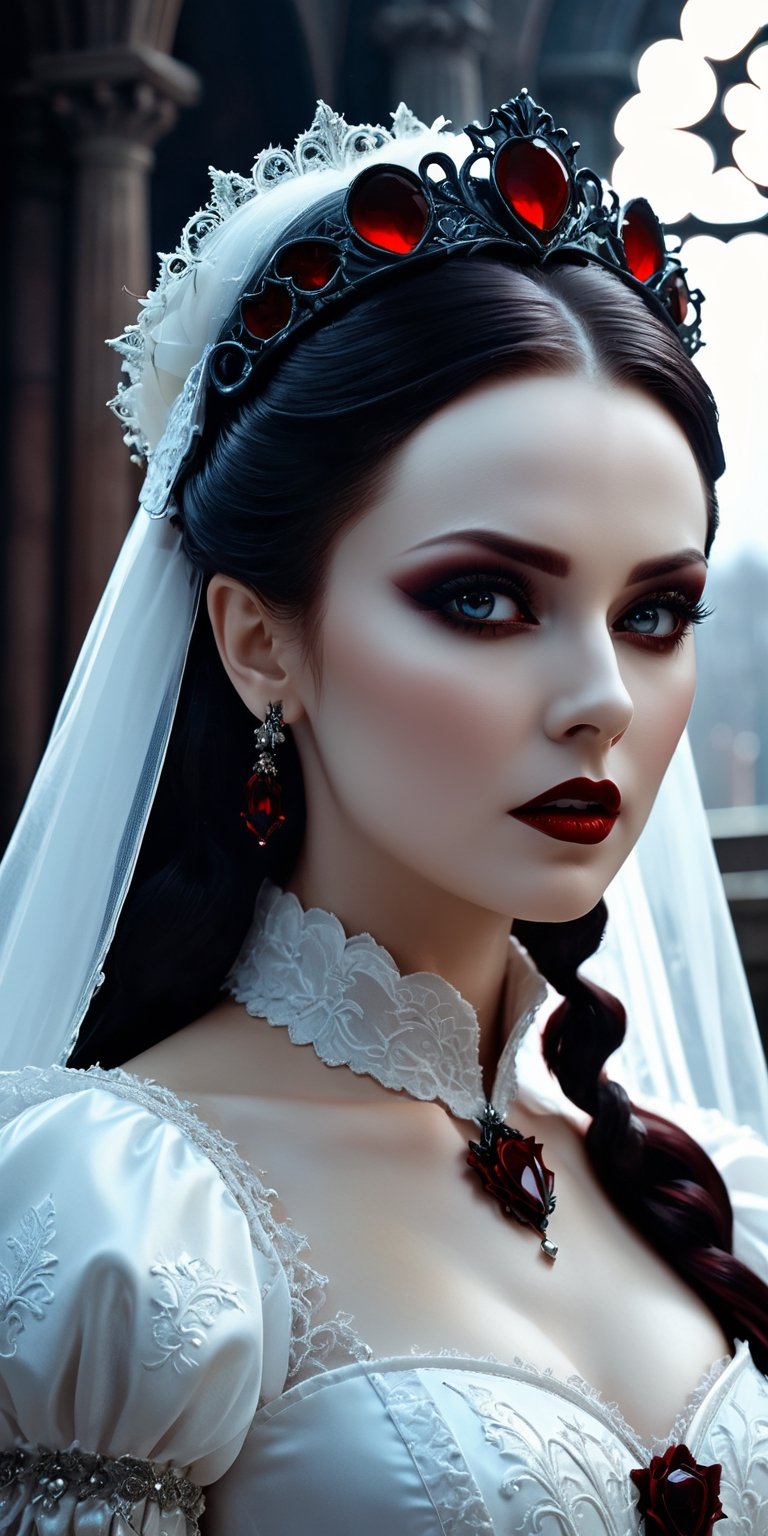 vampire bride,Movie Still,3d style,Renaissance Sci-Fi Fantasy