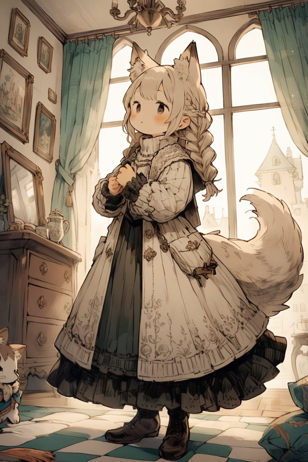 kawaii knight,  animal ears,  tail by SuiginToxic on Tensor.Art