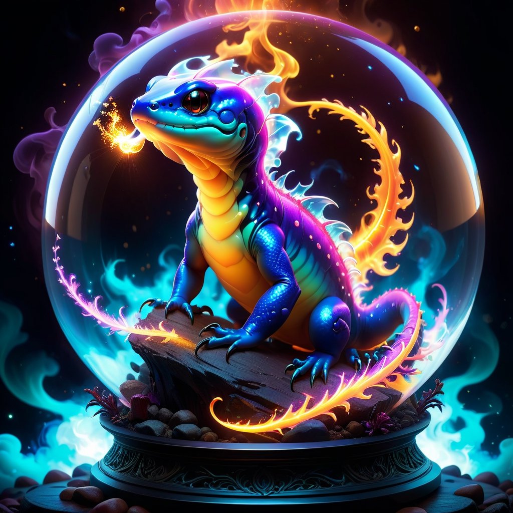 Radial design,  a Fairytale illustration Action painting,  "Trapped in a snowglobe!!!" Is an ethereal by SometimesWitchy o...