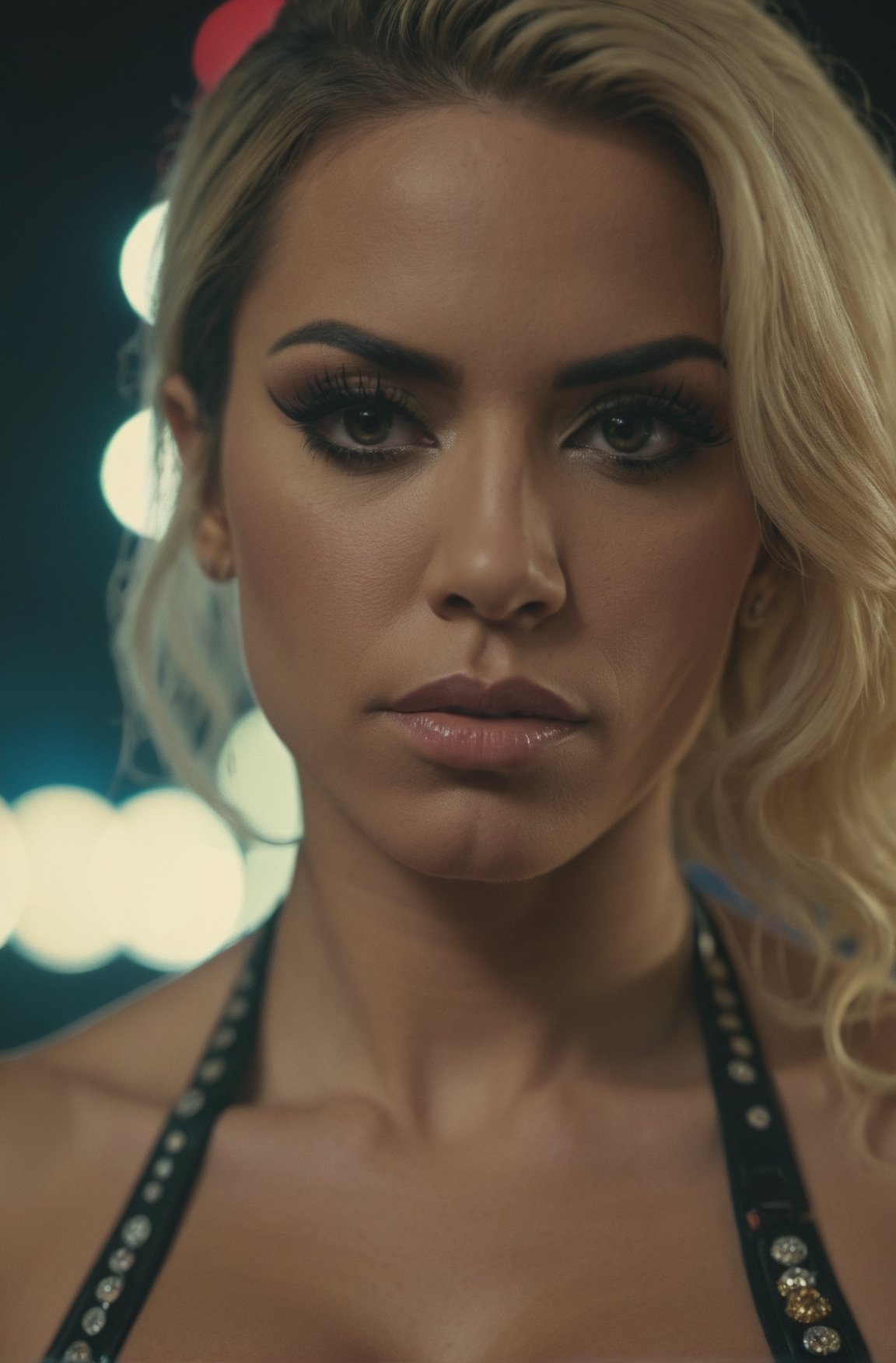 photograph close up portrait of Female Stripper,  serious,  stoic cinematic 4k epic detailed 4k epic detailed photograph s...
