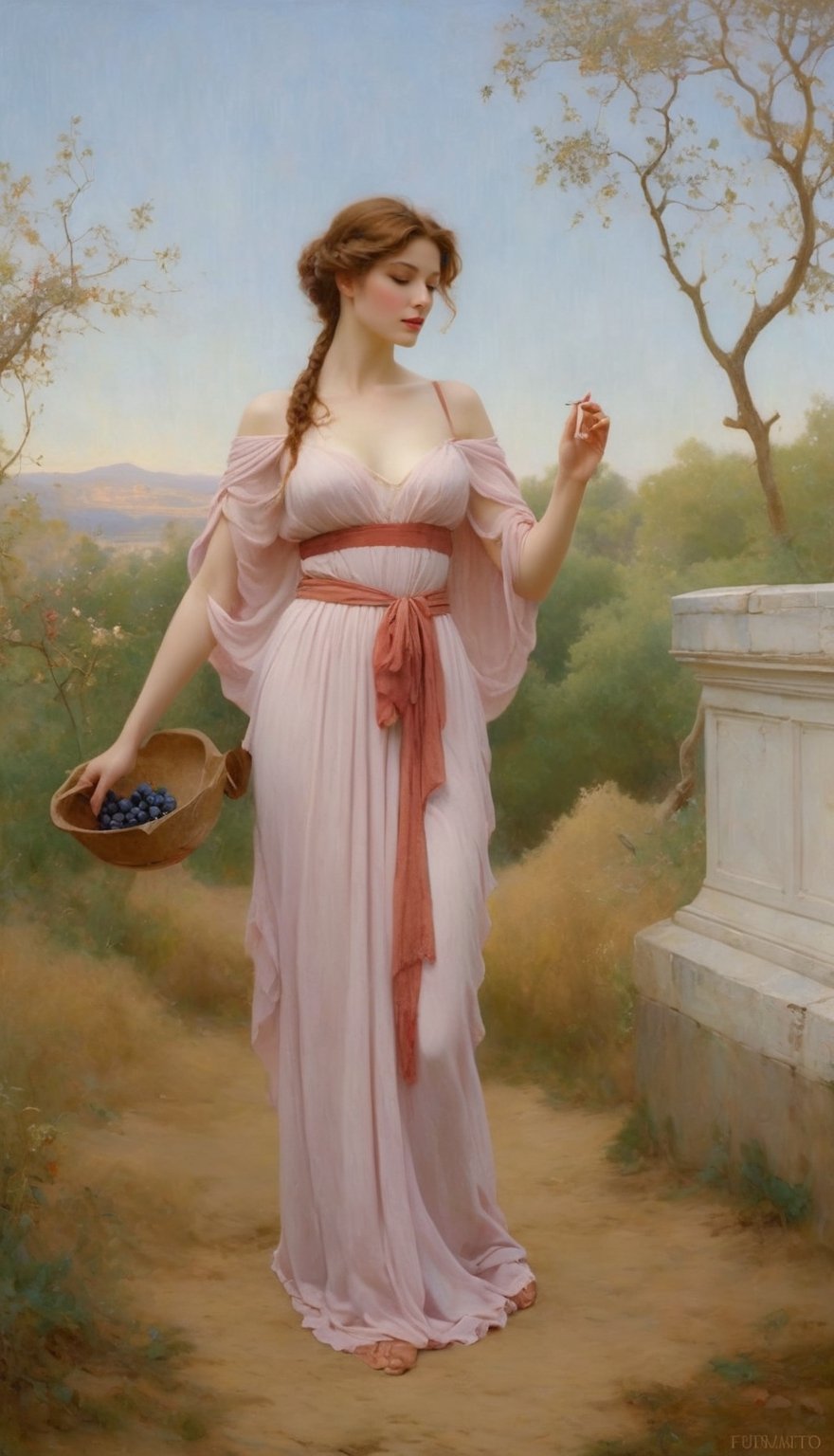 Stunningly beautiful goddess, full figure, beautiful shapely body, covered in a long dress (delicate sfumato, soft color transitions:2), pose of the models, "color gradient from gold to dark blue", Painting inspired by the Bouguereau style, (intricate chiaroscuro, layered oil techniques, detailed drapery, masterful brush painting, realistic textures, classic motifs, dramatic light sources, deep play of shadows), (ethereal auras, harmonious composition, captivating portraits, serene landscapes, anatomical precision, delicate hand gestures, timeless beauty, humanistic expression, evoking emotions poses, intricate backgrounds, symbolic elements),photo r3al,dripping paint