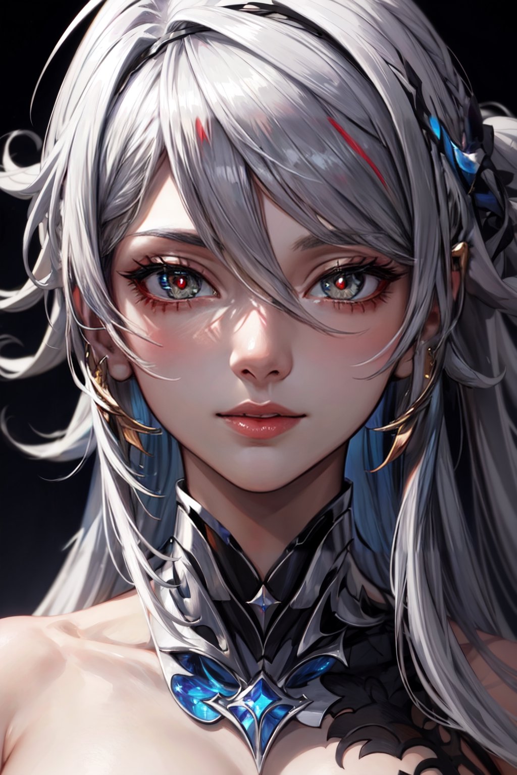 ((masterpiece)), ((best quality)), ((ultra high resolution)), realistic,kiana kaslana, white hair, long hair, wild hair, close_up, pissed_off. perfect eyes, perfect face,