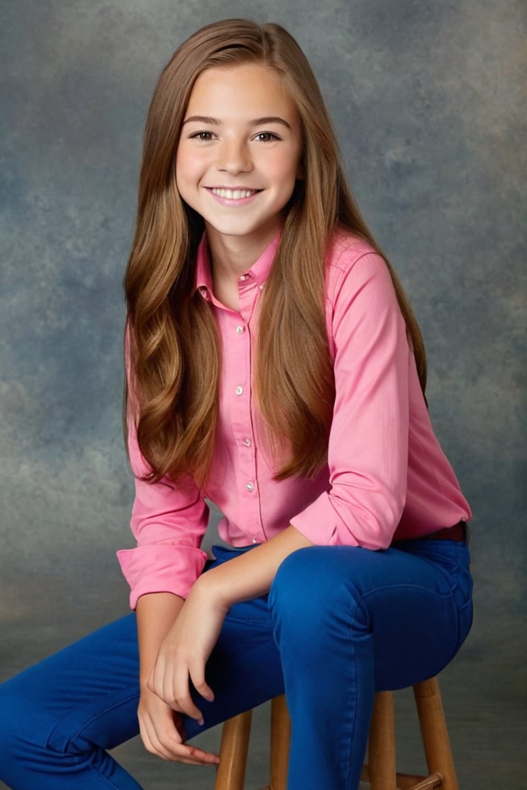 Gender: Girl Age: 13 years old Height: Medium (about 1.45 meters) Hair: long,  light brown,  Eyes: brown by user_650519406...