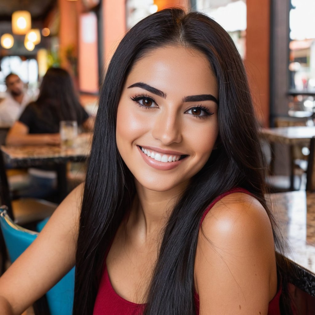 A full shot portrait Mexican woman who looks like a Latin American woman,  22 years old,  beauty spot by user_650519406236...